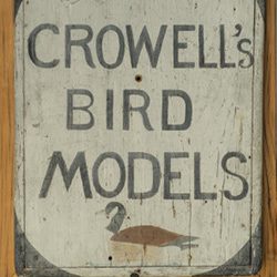 crowell's bird models sign