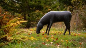 Karen Petersen, The Dreamer , 2006. Bronze, 28 x 43 x 12 in. Courtesy of the artist. Photography by Andy Duback.